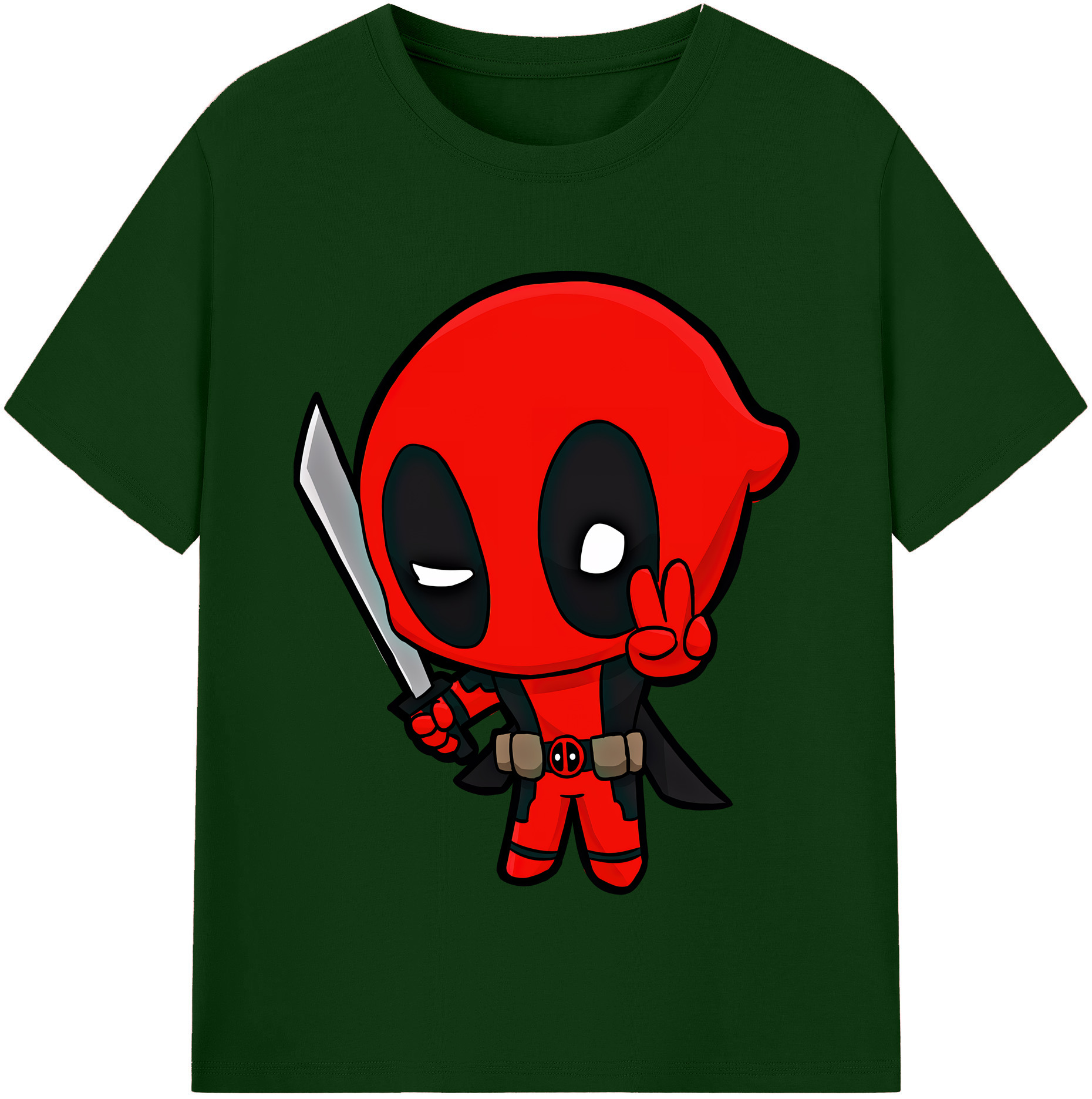 （画像用） Deadpool デッドプール 綿100％半袖Tシャツ（フロントプリント）
